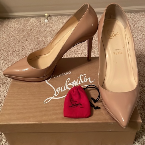 Christian Louboutin Pigalle Plato 100 mm Nude 39.5 - Picture 8 of 9